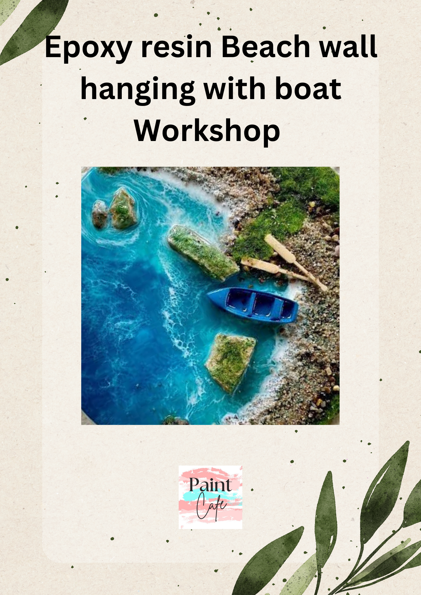 Epoxy Resin Beach Wall-Hanging with Boat Workshop
