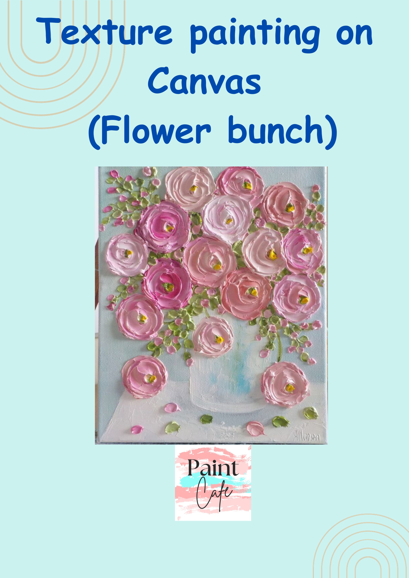 Texture painting on Canvas - Flower Bunch