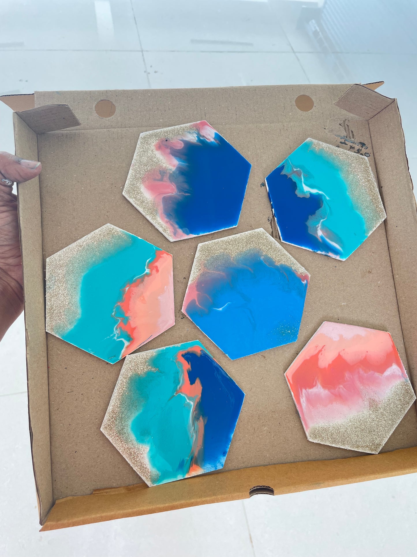 DIY Resin Coasters With Dried Pressed Flowers Workshop - Set of 4