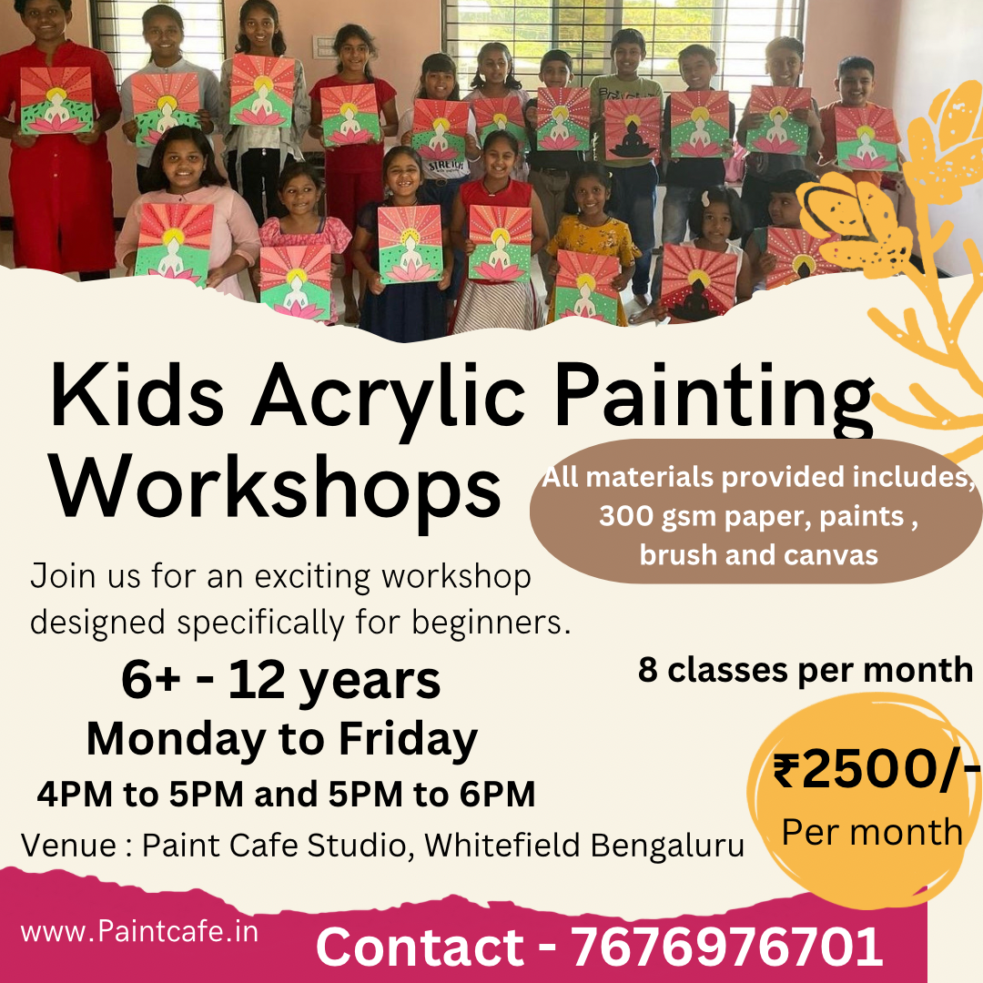 Kids Art Classes at Paint Cafe Studio from Monday to Friday Art classes for kids near me
