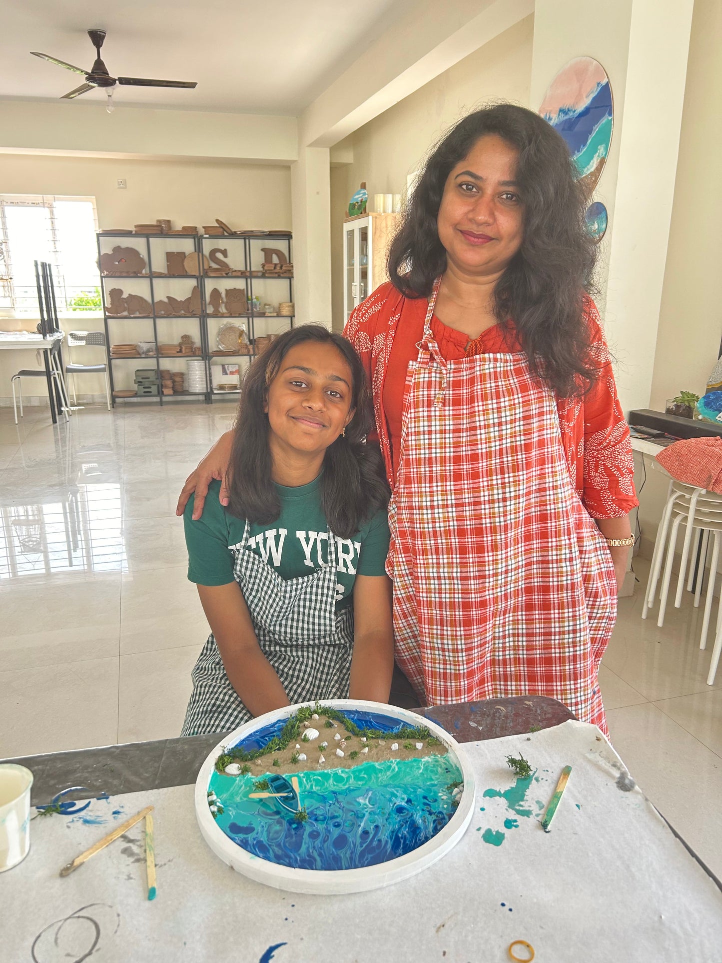 Epoxy Resin Beach Wall-Hanging with Boat Workshop in Whitefield, Bengaluru