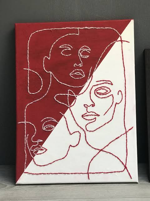 Thread Canvas Painting DIY Kit for Kids and Adults