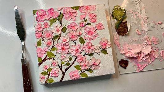 Knife Texture Painting on Canvas workshop classess in Whitefield/Kadugodi/Hoodi/Hopefarm