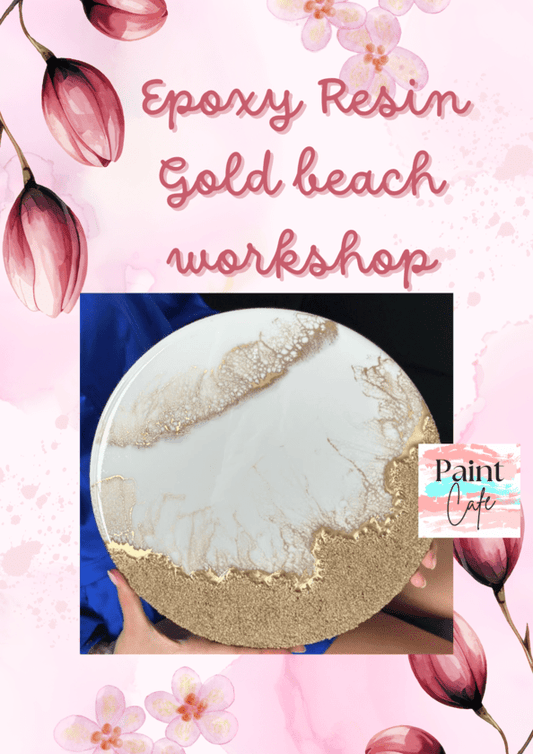 12-inch Epoxy Gold Beach Resin Art Workshop