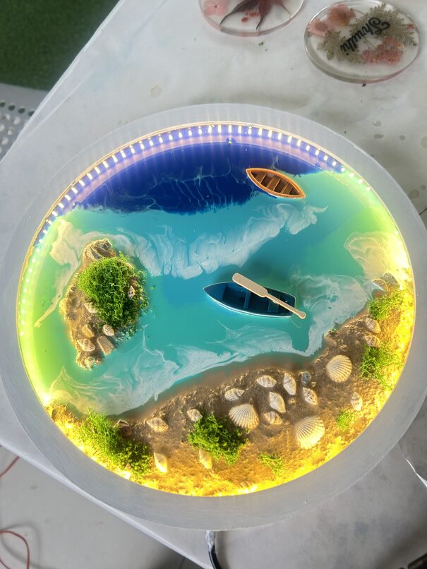 Beach resin art LED workshop in Whitefield/Varthur/Kadugodi/Hoodi/Aecs layout