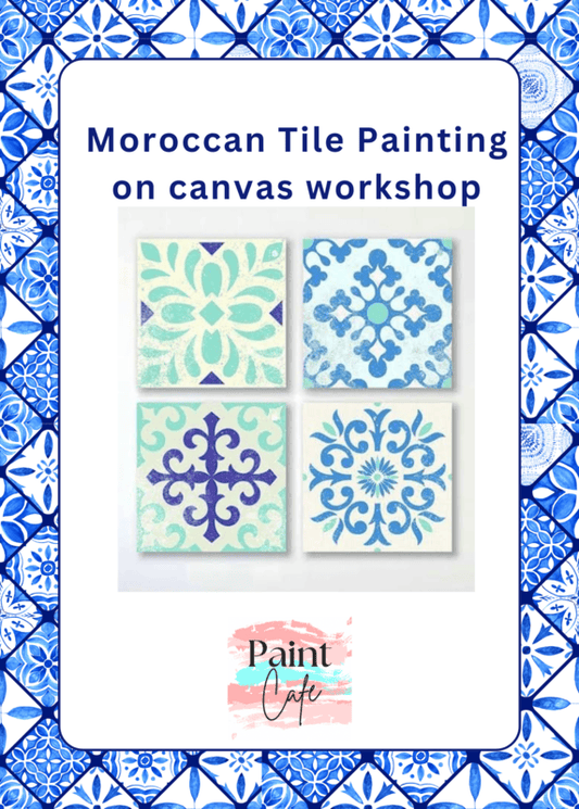 Moroccan Tile Painting on Canvas Workshop